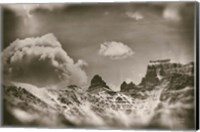 Framed Sepia Peaks