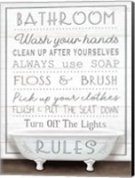 Framed Bathroom Rules