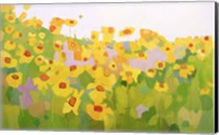 Framed Field of Sunflowers