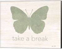 Framed Take a Break Butterfly