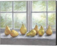 Framed Pears on a Window Sill