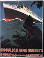 Framed Cosulich Line Trieste