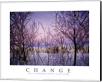 Framed Change - Snowy Trees