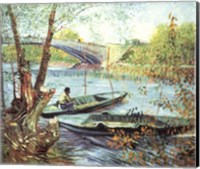 Framed Fisherman in His Boat