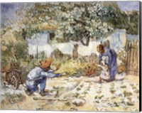 Framed First Steps (after Millet), c.1890