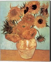 Framed Vase with Twelve Sunflowers, c.1888