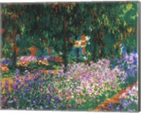 Framed Artist's Garden at Giverny, c.1900 (green trees)