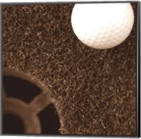 Framed Sepia Golf Ball Study II