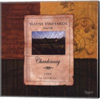 Framed Chardonnay Wine Label