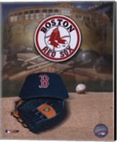 Framed Boston Red Sox Logo and Cap
