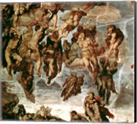 Framed Righteous Drawn up to Heaven, detail from 'The Last Judgement', in the Sistine Chapel, c.1508-12
