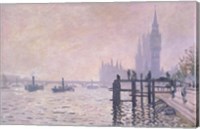 Framed Thames below Westminster, 1871
