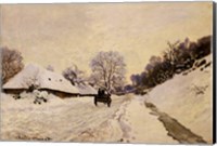 Framed Cart, or Road under Snow at Honfleur, 1867