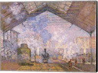 Framed Gare St. Lazare, 1877