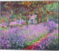 Framed Artist's Garden at Giverny, 1900