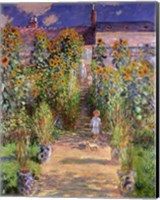 Framed Artist's Garden at Vetheuil, 1880