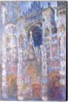 Framed Rouen Cathedral, Blue Harmony, Morning Sunlight, 1894