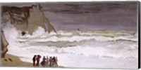 Framed Rough Sea at Etretat, 1868-69