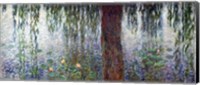 Framed Waterlilies: Morning with Weeping Willows, detail of the left section, 1915-26
