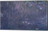 Framed Waterlilies: Reflections of Trees, detail from the left hand side, 1915-26