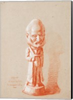 Framed Portrait of a shareholder, from a plaster of Cuquemelle