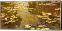 Framed Lily Pond - yellow