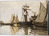Framed Port of Honfleur, c.1865