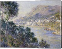 Framed Monte Carlo, Vue de Cap Martin, 1884