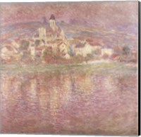 Framed Vetheuil, sunset, 1901