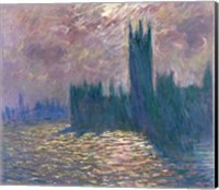 Framed Parliament, Reflections on the Thames, 1905