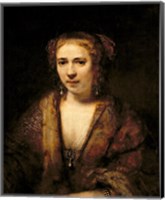 Framed Portrait of Hendrikje Stoffels
