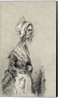 Framed Old Woman from Normandy in Profile, 1857