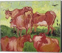 Framed Cows, 1890