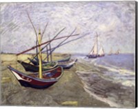 Framed Fishing Boats on the Beach at Saintes-Maries-de-la-Mer