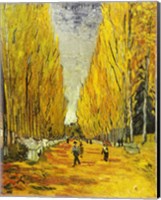 Framed L'Allee des Alyscamps, Arles, 1888
