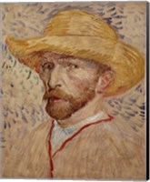 Framed Self Portrait with Straw Hat, 1887