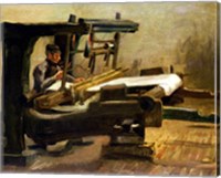 Framed Weaver at the Loom, Facing Right, 1884