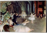 Framed Rehearsal of the Ballet on Stage
