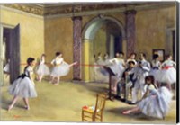 Framed Dance Foyer at the Opera on the rue Le Peletier, 1872