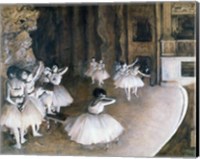 Framed Ballet Rehearsal on the Stage, 1874