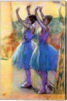 Framed Two Blue Dancers