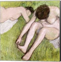 Framed Two Bathers on the Grass