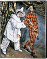 Framed Pierrot and Harlequin