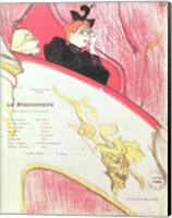 Framed Cover of a programme for 'Le Missionaire' at the Theatre Libre