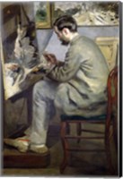 Framed Frederic Bazille at his Easel, 1867