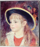 Framed Portrait of a Young Girl in a Blue Hat, 1881