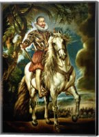 Framed Equestrian portrait of the Duke of Lerma