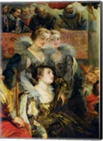 Framed Medici Cycle: The Coronation of Marie de Medici, detail of the Princesses of Guemenee and Conti