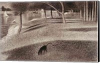 Framed Study for Sunday Afternoon on the Island of La Grande Jatte (dog detail)