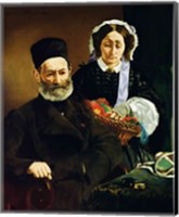 Framed Portrait of Monsieur and Madame Auguste Manet, 1860